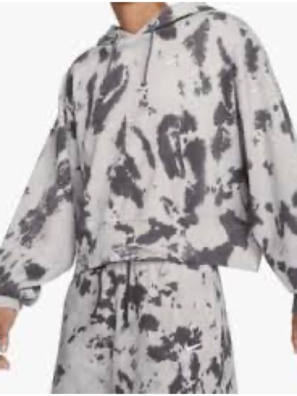 Gray Tie-Dye Hooded Pullover Sweatshirt - Nike XL womens NWT